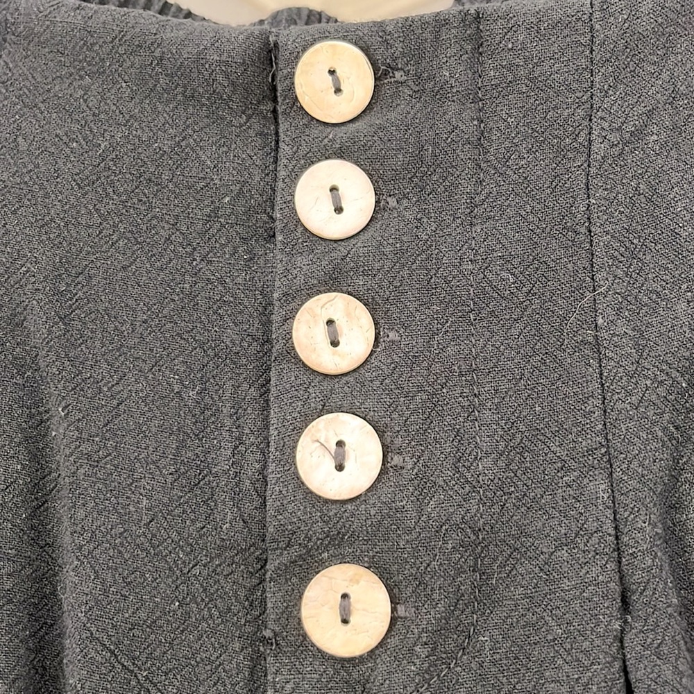 black wide leg linen pants , size small